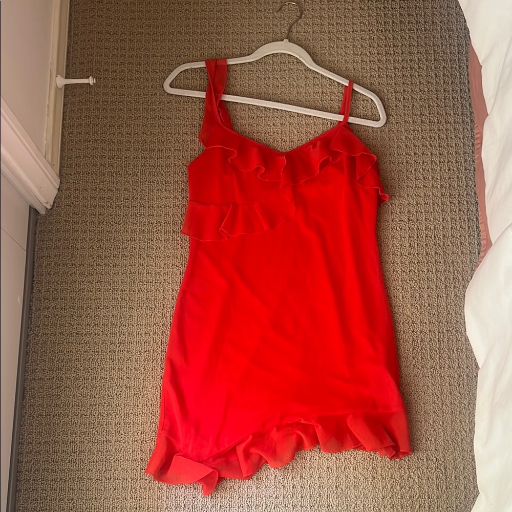 Forever 21 Red Ruffle Dress